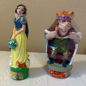 Vintage Lot of 2 Disney Kid Care Snow‎ White and Hunchback Bubblebath Decanters